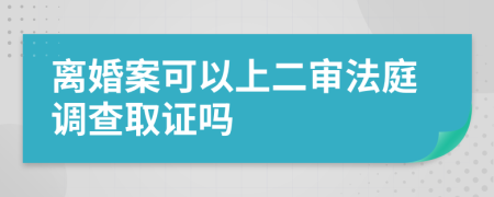 离婚案可以上二审法庭调查取证吗