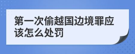 第一次偷越国边境罪应该怎么处罚