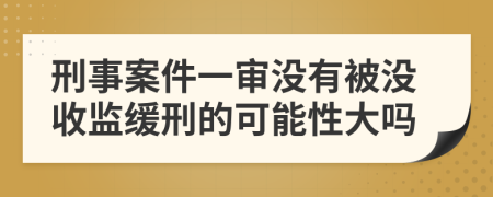 刑事案件一审没有被没收监缓刑的可能性大吗