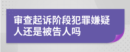 审查起诉阶段犯罪嫌疑人还是被告人吗