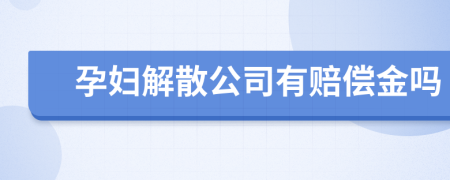 孕妇解散公司有赔偿金吗