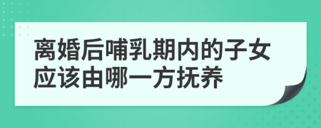 离婚后哺乳期内的子女应该由哪一方抚养