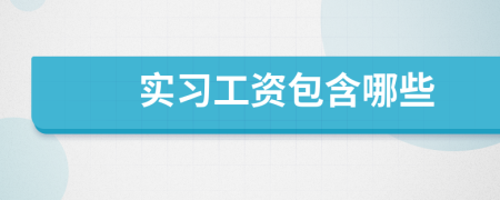 实习工资包含哪些