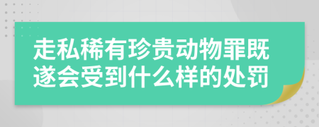 走私稀有珍贵动物罪既遂会受到什么样的处罚