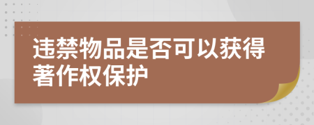 违禁物品是否可以获得著作权保护