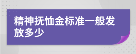 精神抚恤金标准一般发放多少