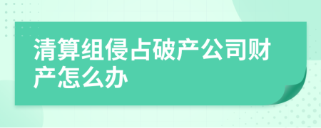 清算组侵占破产公司财产怎么办