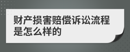 财产损害赔偿诉讼流程是怎么样的