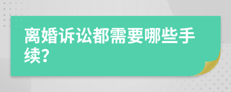 离婚诉讼都需要哪些手续？