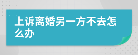 上诉离婚另一方不去怎么办