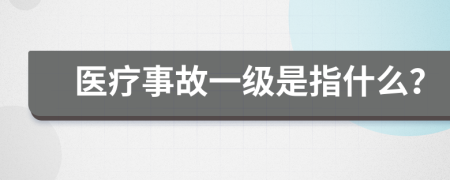 医疗事故一级是指什么？