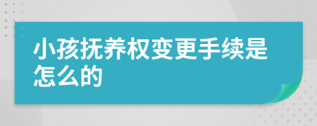 小孩抚养权变更手续是怎么的