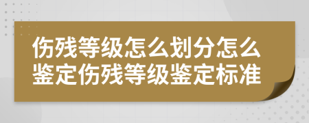 伤残等级怎么划分怎么鉴定伤残等级鉴定标准