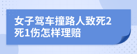 女子驾车撞路人致死2死1伤怎样理赔