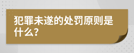 犯罪未遂的处罚原则是什么？
