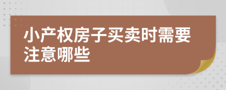小产权房子买卖时需要注意哪些