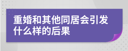 重婚和其他同居会引发什么样的后果