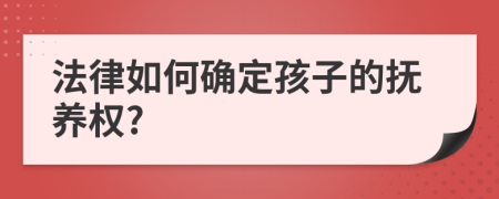 法律如何确定孩子的抚养权?