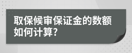 取保候审保证金的数额如何计算?