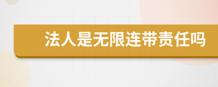 法人是无限连带责任吗