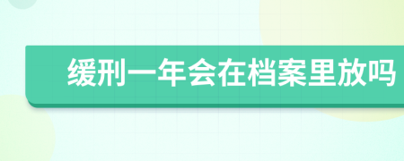 缓刑一年会在档案里放吗