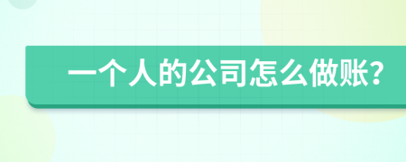 一个人的公司怎么做账？