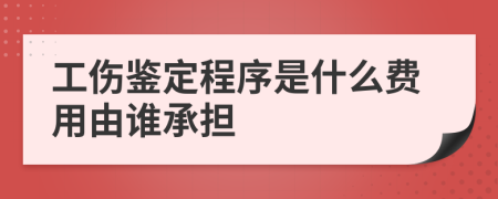 工伤鉴定程序是什么费用由谁承担