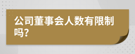 公司董事会人数有限制吗？