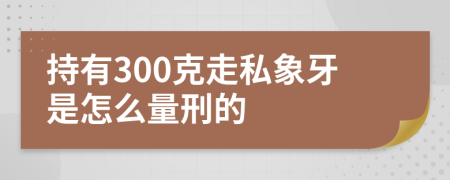 持有300克走私象牙是怎么量刑的