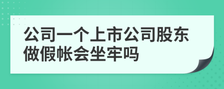 公司一个上市公司股东做假帐会坐牢吗