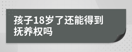 孩子18岁了还能得到抚养权吗