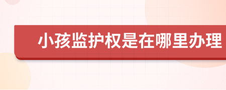 小孩监护权是在哪里办理