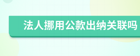 法人挪用公款出纳关联吗