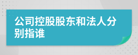 公司控股股东和法人分别指谁