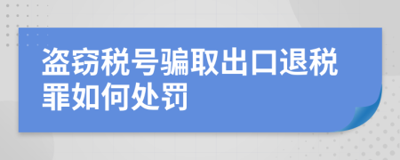 盗窃税号骗取出口退税罪如何处罚
