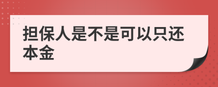 担保人是不是可以只还本金