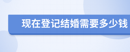 现在登记结婚需要多少钱