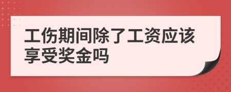 工伤期间除了工资应该享受奖金吗