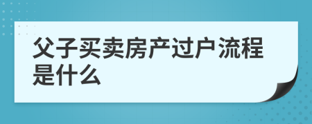 父子买卖房产过户流程是什么