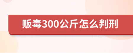 贩毒300公斤怎么判刑