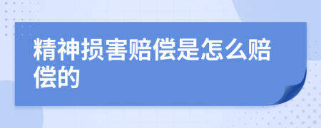 精神损害赔偿是怎么赔偿的