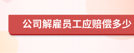 公司解雇员工应赔偿多少
