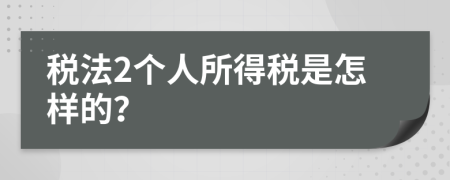 税法2个人所得税是怎样的？