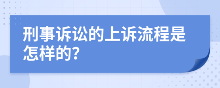 刑事诉讼的上诉流程是怎样的？