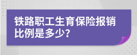 铁路职工生育保险报销比例是多少？