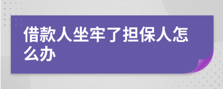 借款人坐牢了担保人怎么办