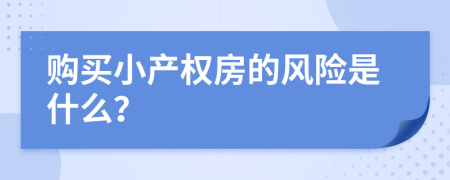 购买小产权房的风险是什么？