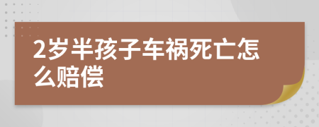 2岁半孩子车祸死亡怎么赔偿