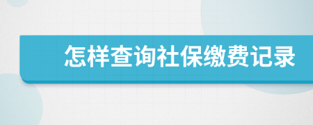 怎样查询社保缴费记录