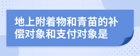 地上附着物和青苗的补偿对象和支付对象是